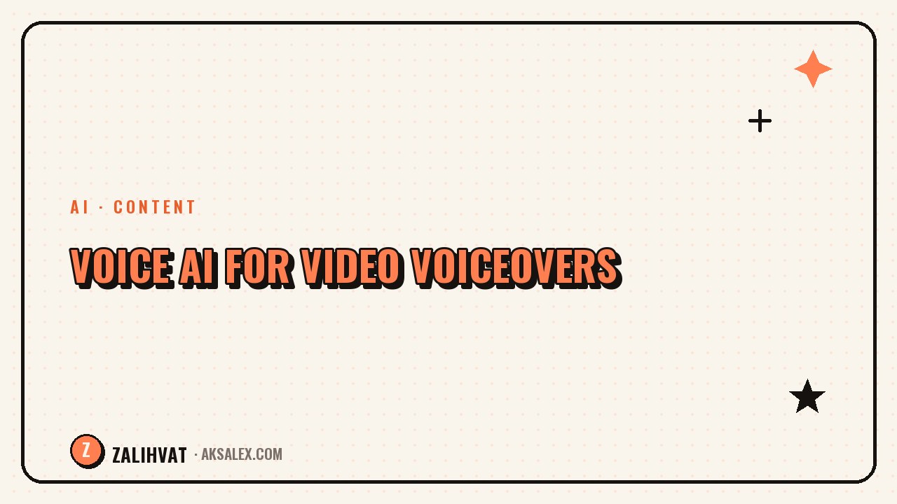 Voice AI for Video Voiceovers