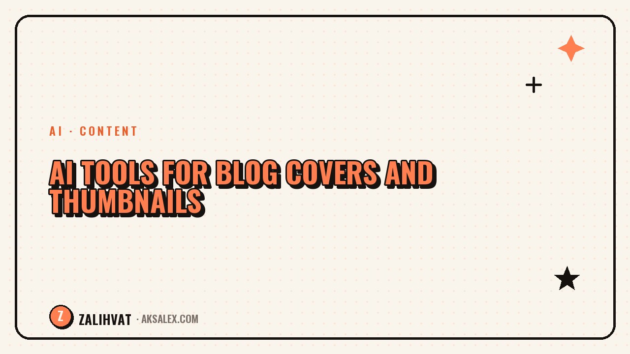 AI tools for blog covers and thumbnails