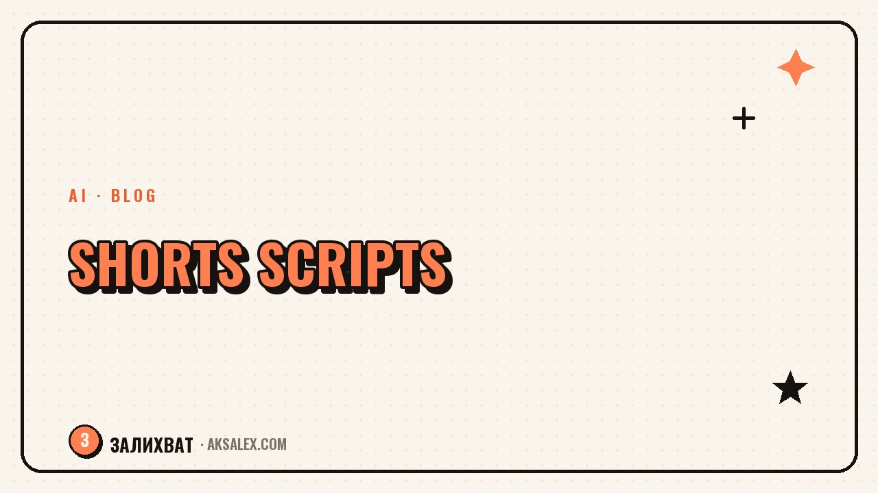 YouTube Shorts Scripts with AI